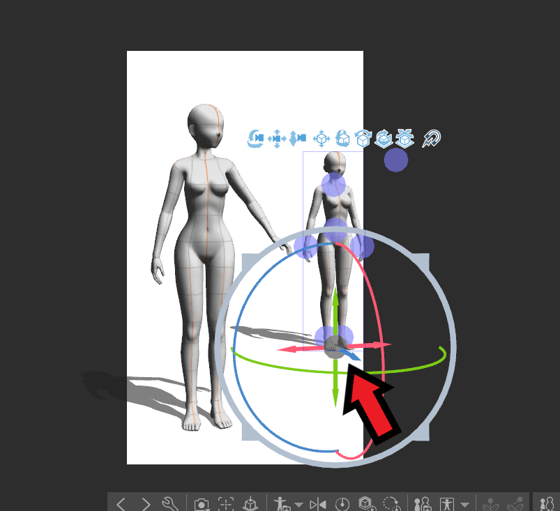クリスタの3Dデッサンモデルを複数配置する方法