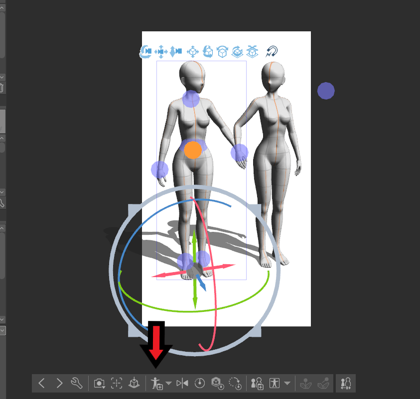 クリスタの3Dデッサンモデルを複数配置する方法