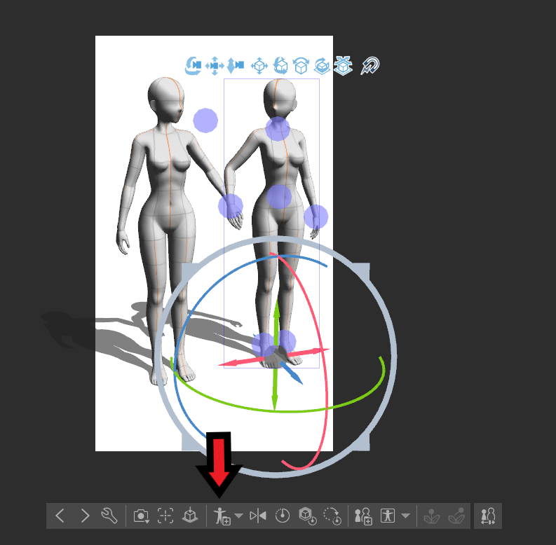 クリスタの3Dデッサンモデルを複数配置する方法